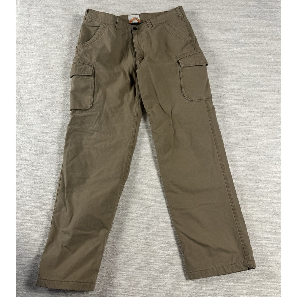 Gorpcore Fleece Lined Cargo Pants Utility Hiking Workwear Field & Stream 34x32